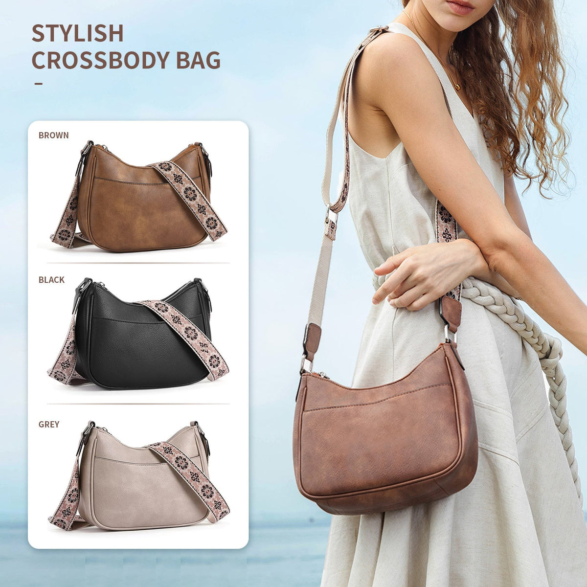 Bolso Casual Acabado Brillante Luna Prisma, Elegancia y Gran Capacidad Siempre Contigo