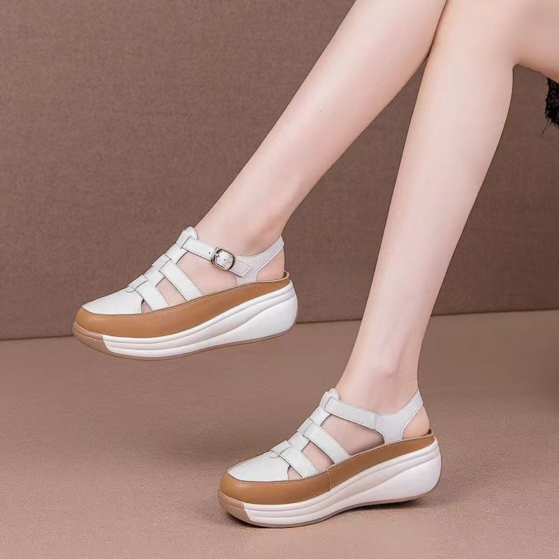 Sandalias Ortopédicas Cuero Genuino Serenidad Bosque Línea, Alivio y Elegancia Todo el Día