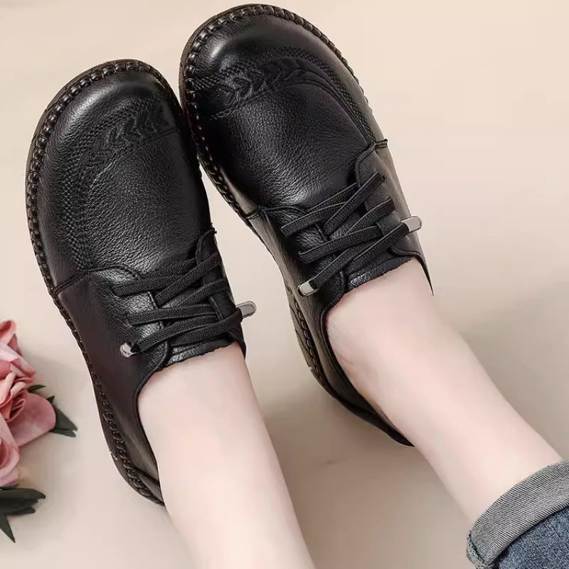 Zapato Casual Cuero Suave Flor Eclipse Serenidad, Comodidad Superior Todo el Día