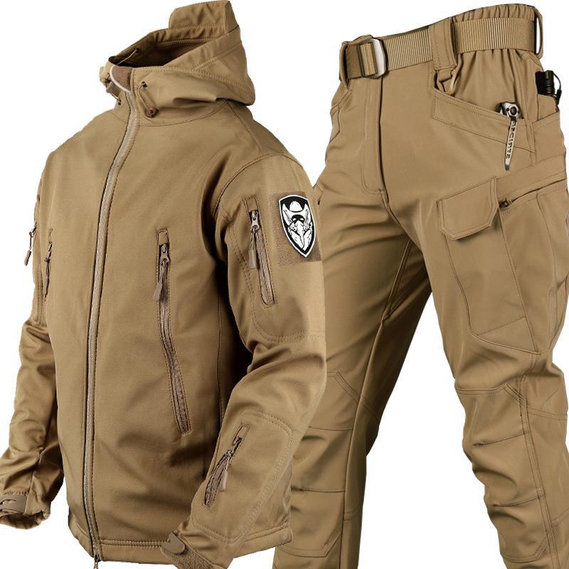 🧥❄️ Conjunto Táctico Softshell de Chaqueta y Pantalones – Impermeable, Antiviento y Aislante, Listo para Invierno y Terreno Exigente 🏔️🔥