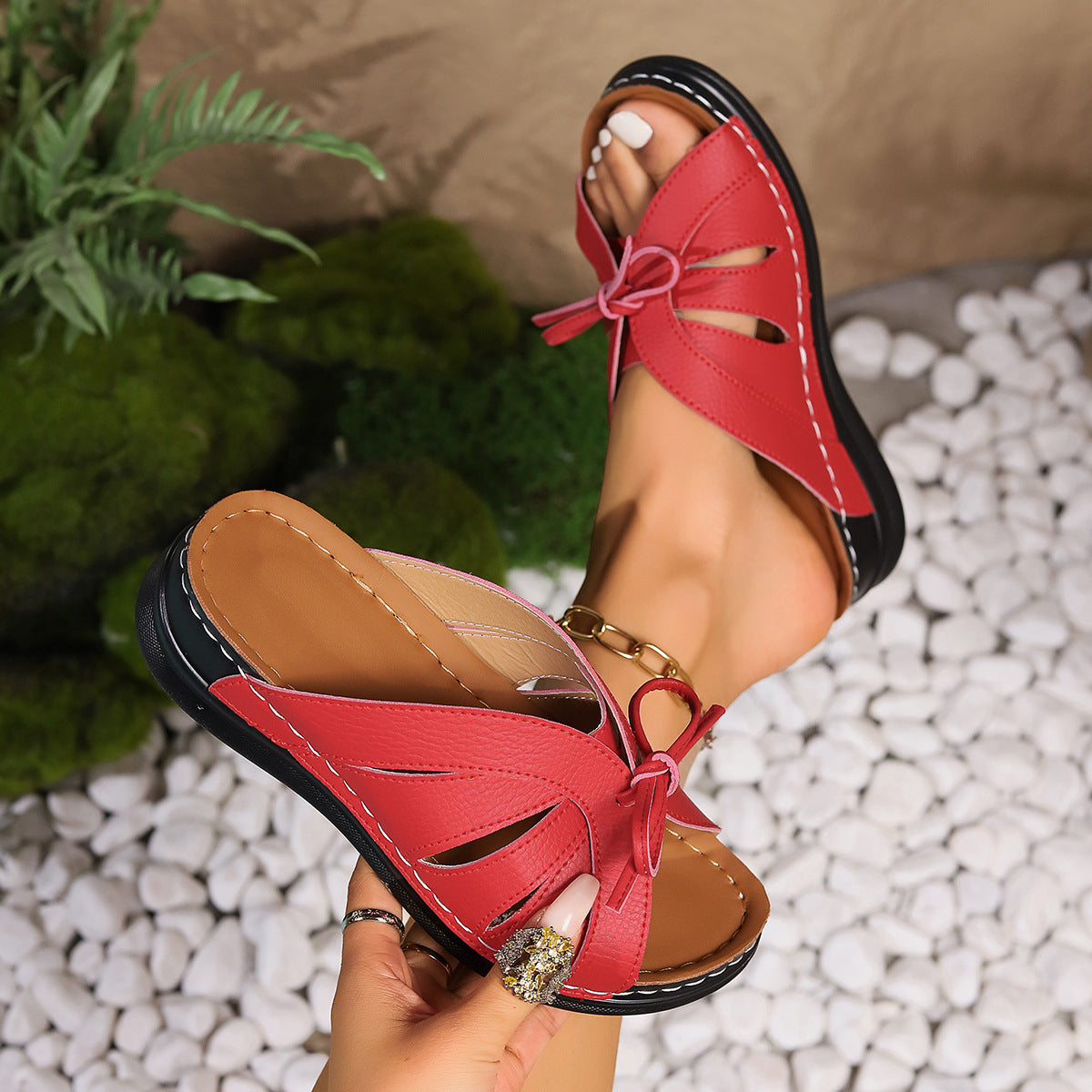 Sandalias de Tacón Cuero Suave Aura Selene Camino, Postura Mejorada y Comodidad Todo el Día