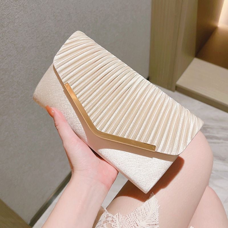 ✨ Elegante Vestido Laminado con Mangas de Volantes para Mujer – Estilo Sofisticado y Confortable para Cualquier Ocasión 💃🌟