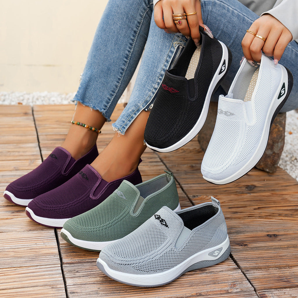 Zapatos Planos Tejido Transpirable Aurora Equilibrio, Comodidad Prolongada Sin Dolor