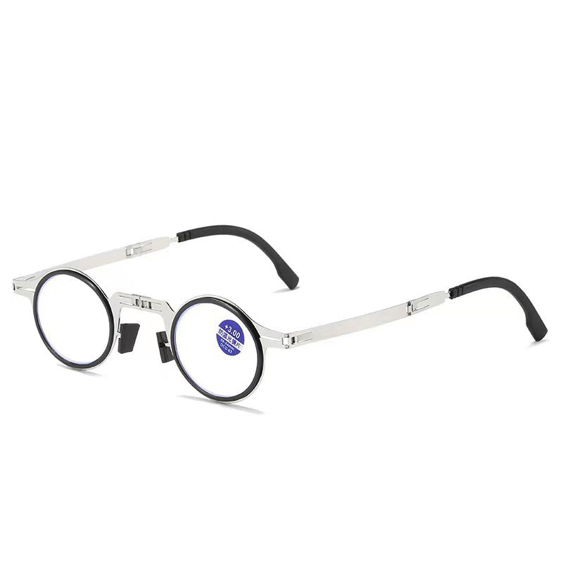 Gafas Progresivas Metal Ultraligero Horizonte Jazz Prisma, Visión Clara y Protección Antiluz Azul