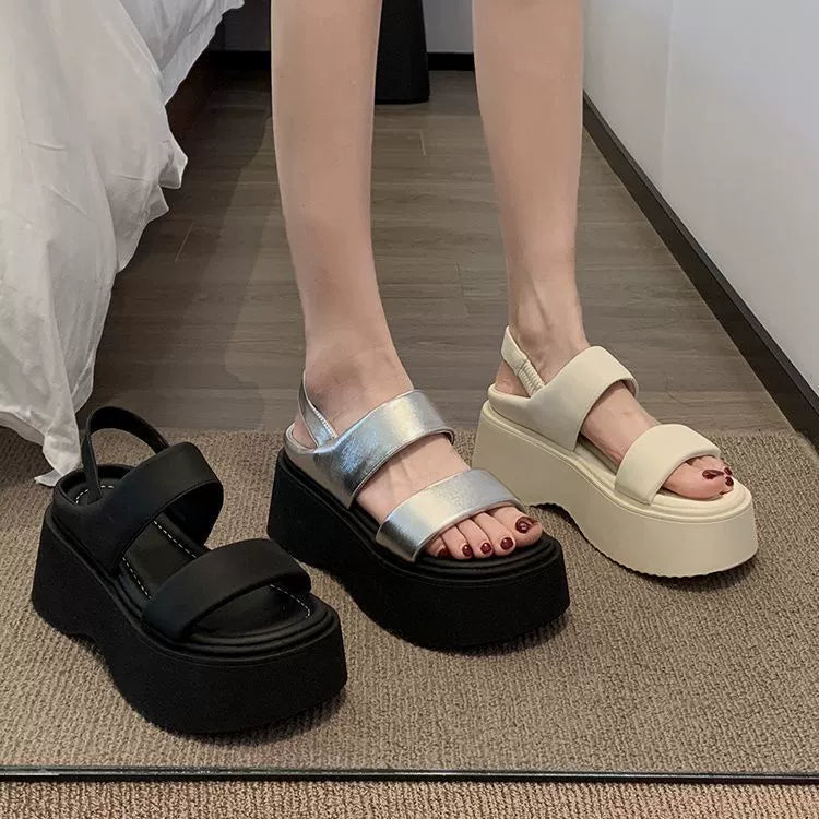 Sandalias de Plataforma Cuero Suave Aura Horizonte Vitalidad, Máximo Confort y Estilo Todo el Día