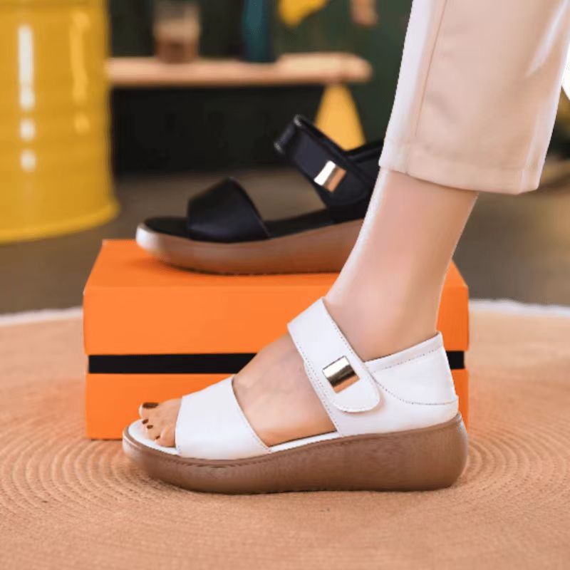 Sandalias Planas Cuero Suave Horizonte Vital Serenidad, Máximo Confort y Corrección Postural