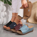 Sandalias de Tacón Cuero Suave Esencia Valle Serenidad, Alivio y Soporte Superior