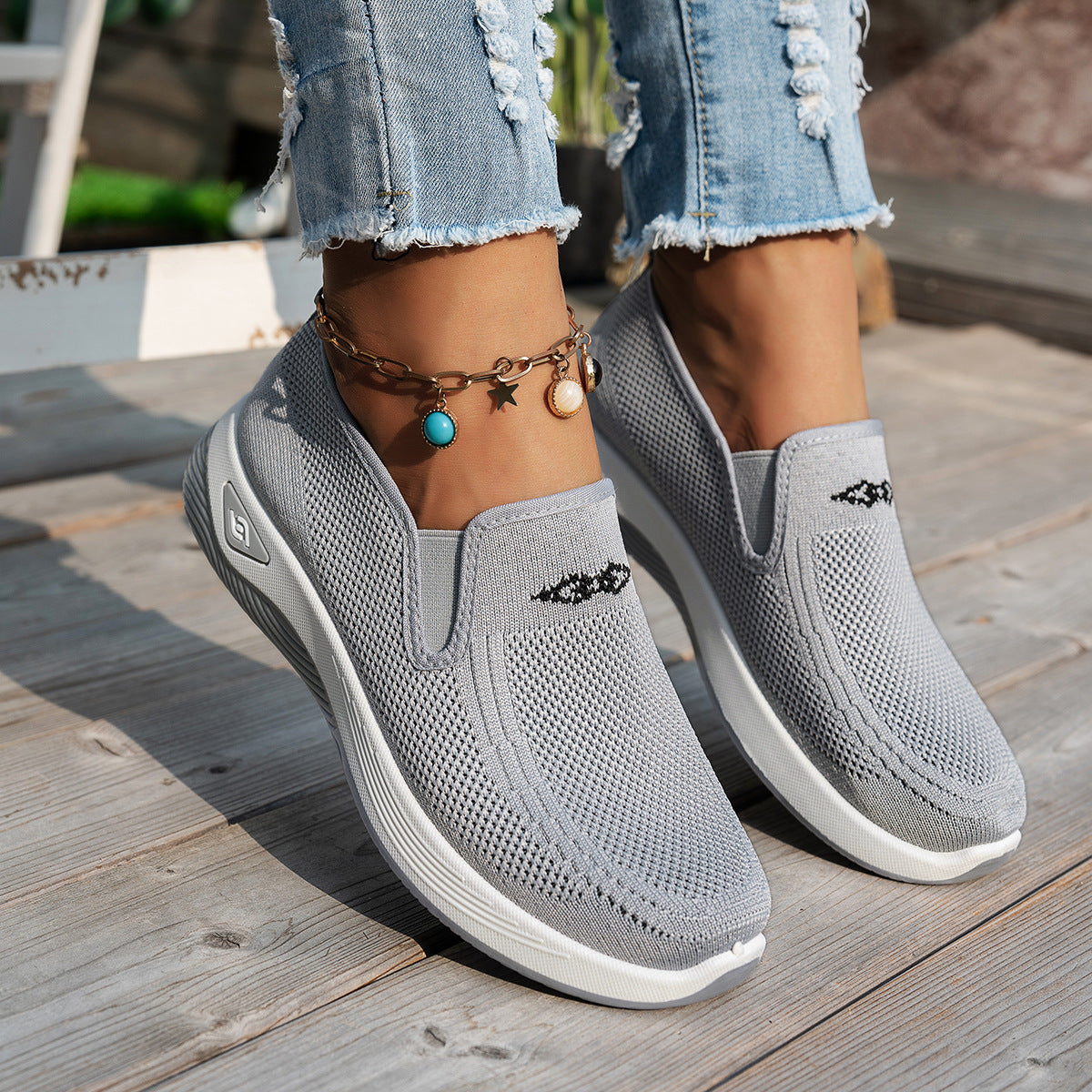 Zapatos Planos Tejido Transpirable Aurora Equilibrio, Comodidad Prolongada Sin Dolor
