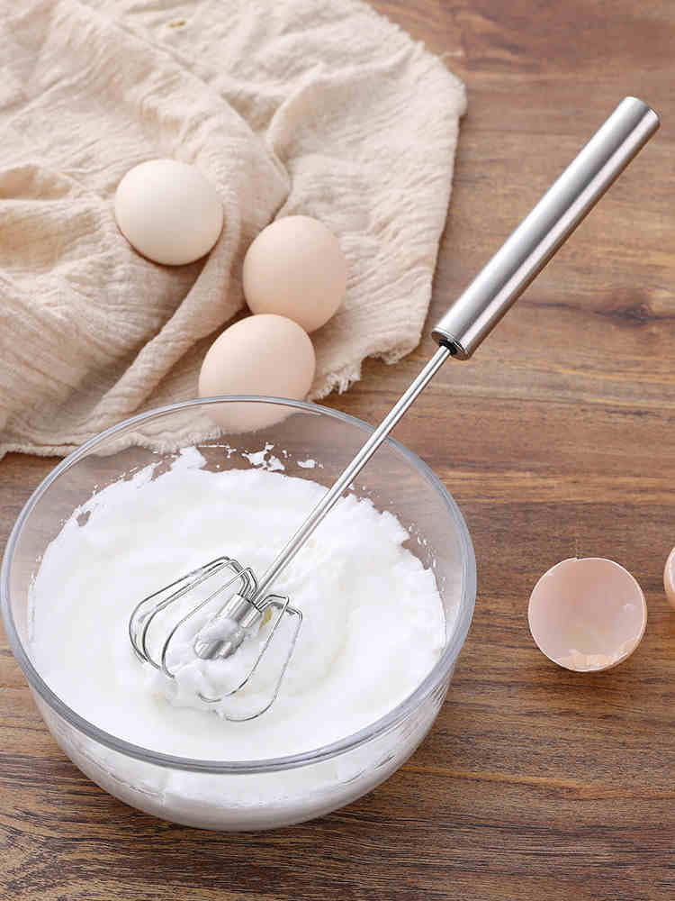 🔥Batidor de huevos semiautomático de acero inoxidable, mezclador 🔥2 compraron 1 gratis