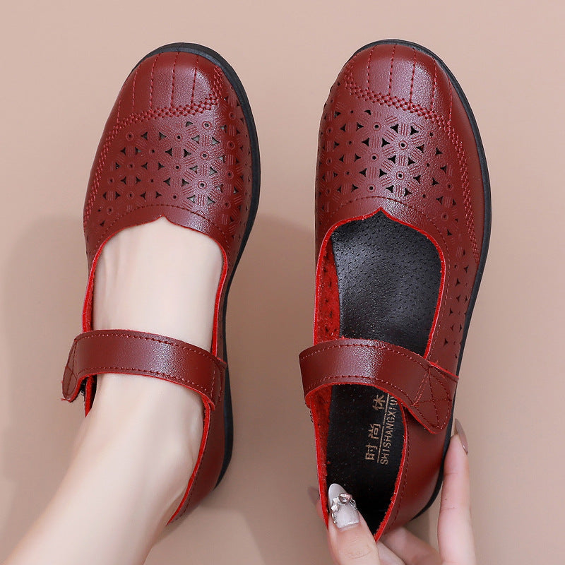 Zapato Plano Cuero Suave Estilo Aura Horizonte, Confort y Soporte Todo el Día