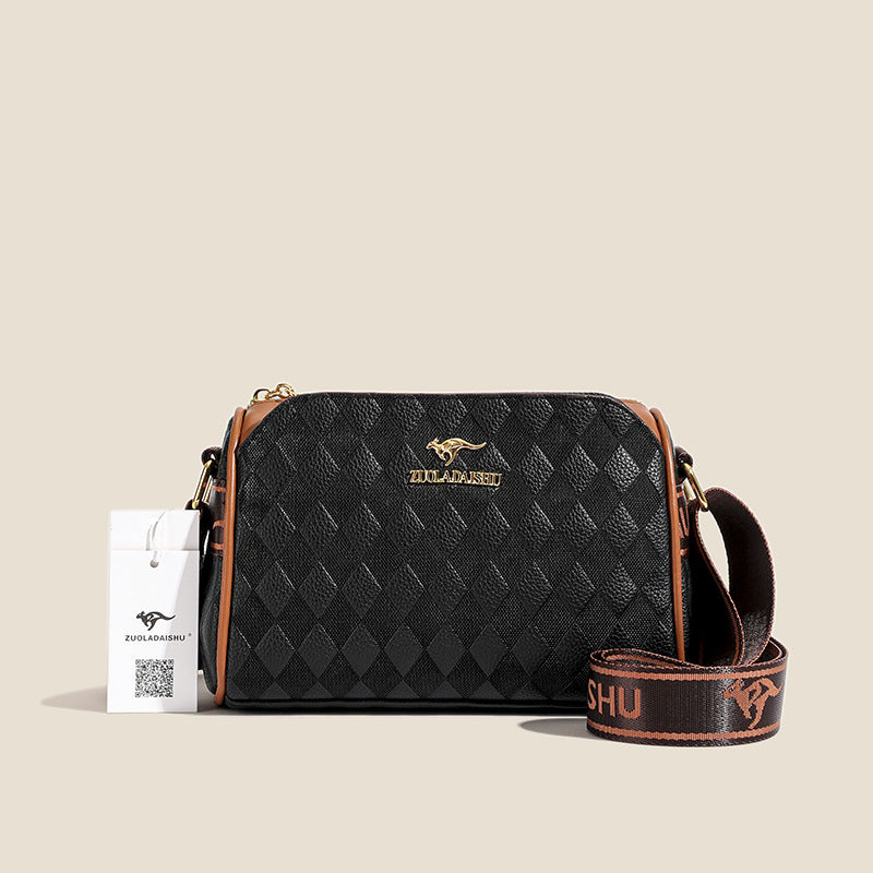 🔥👜 Bolso Bandolera de Moda 3 Capas – Gran Capacidad con Diseño Diamante ✨