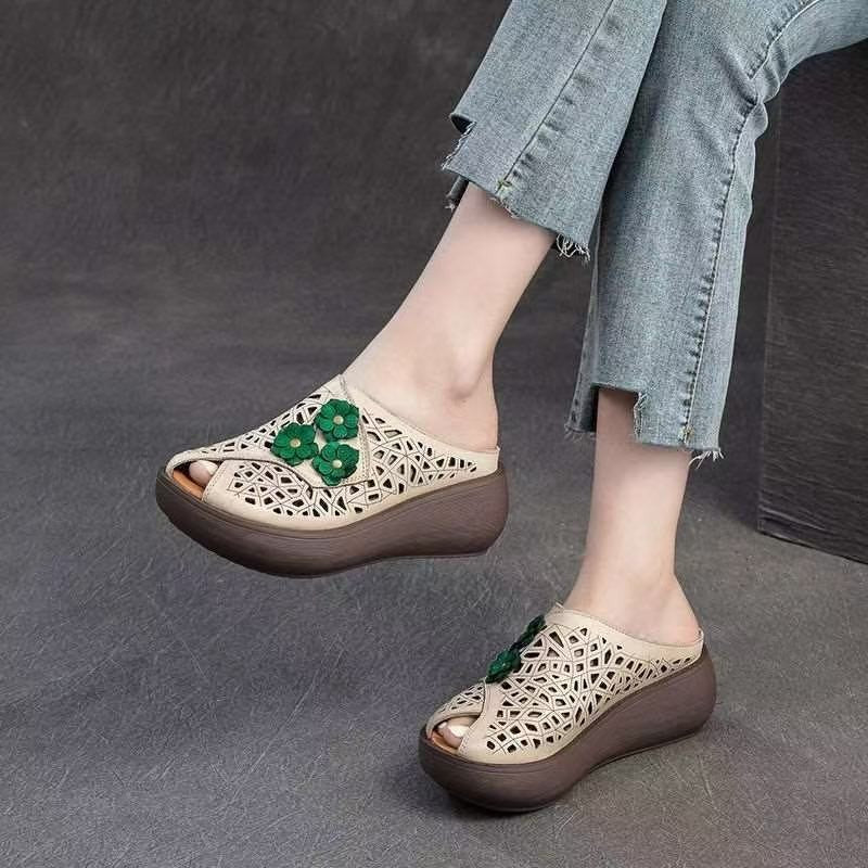 Sandalias de Tacón Cuero Suave Eclipse Gaia Serenidad, Postura Mejorada y Comodidad Todo el Día