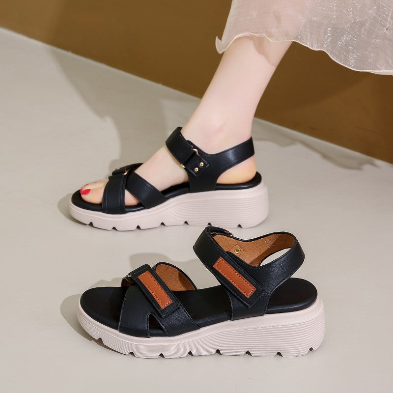 Sandalias Deportivas Cuero Suave Armonía Horizonte Íntegro, Corrección de Postura y Confort Total
