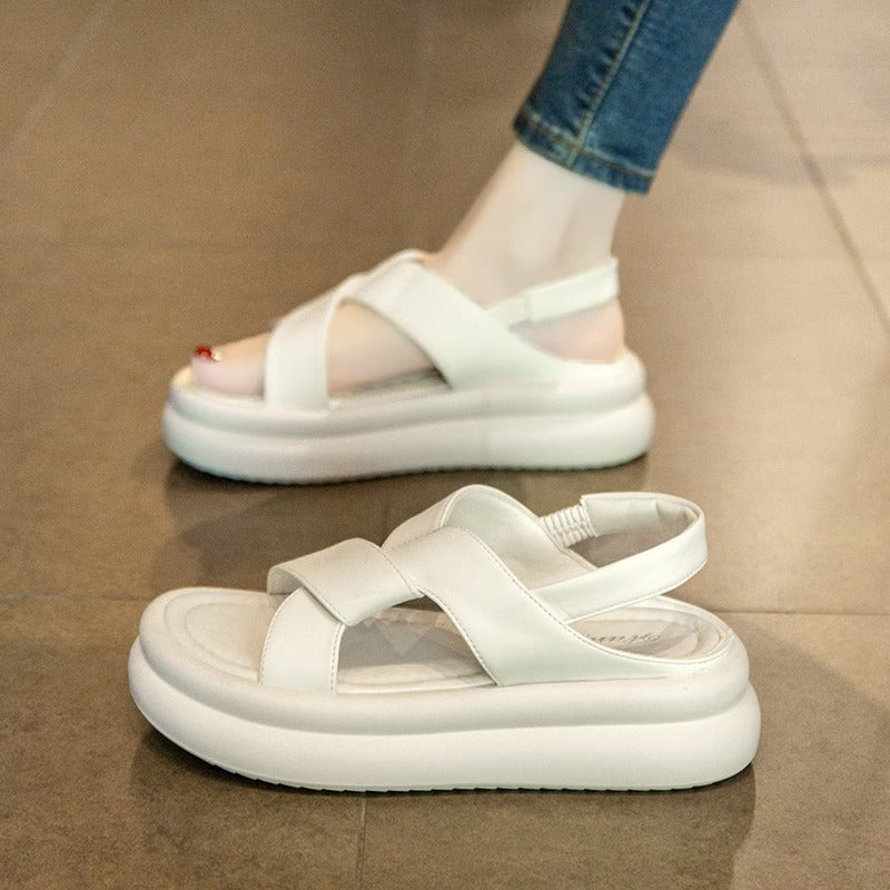 Sandalias de Plataforma Suela Antideslizante Brisa Selene Horizonte, Estilo y Seguridad Todo el Día