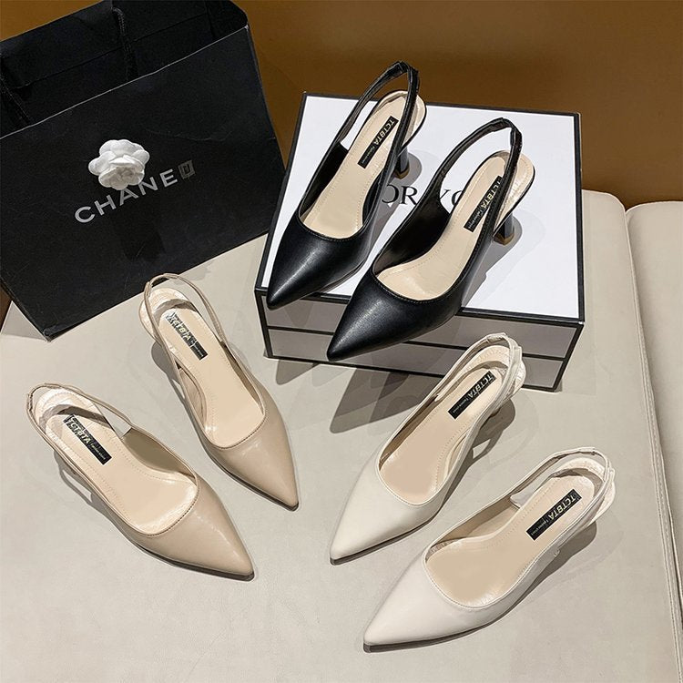 Zapatos Slingback Cuero Suave Esencia Aurora Calma, Comodidad y Estilo Todo el Día