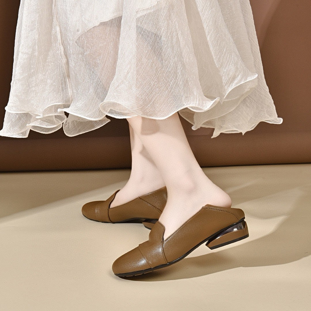Zapatos Planos Cuero Suave Aura Línea Serenidad, Alivio y Comodidad Todo el Día