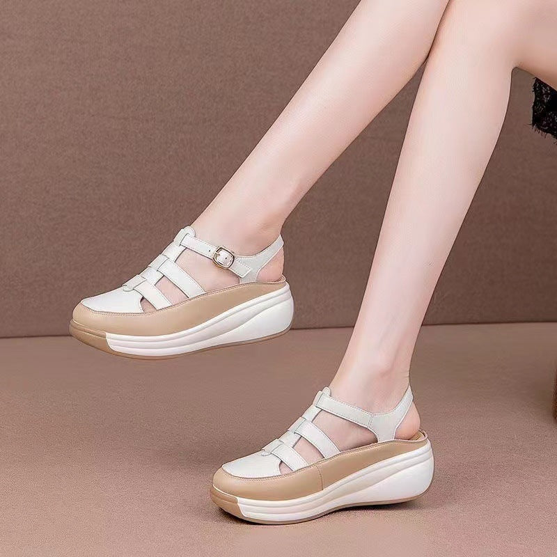 Sandalias Ortopédicas Cuero Genuino Serenidad Bosque Línea, Alivio y Elegancia Todo el Día