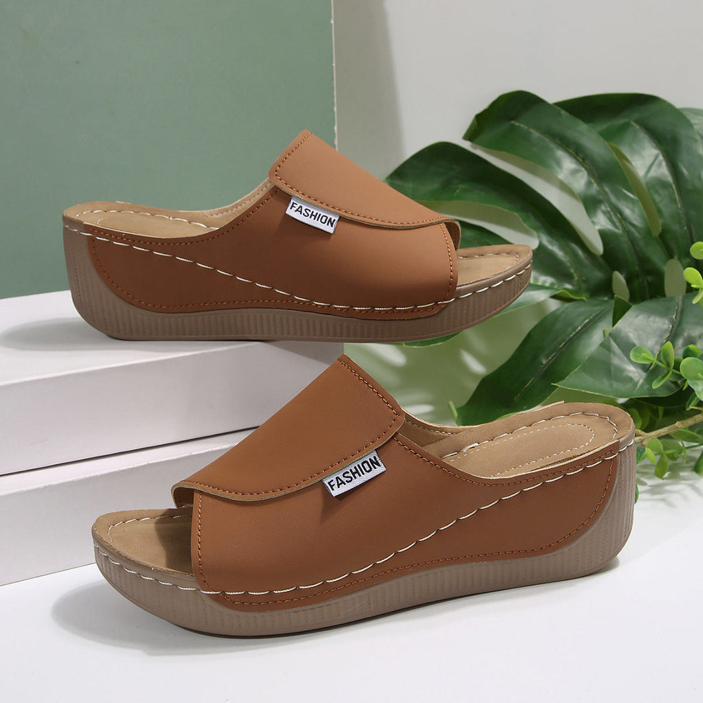 Sandalias de Tacón Cuero Suave Esencia Valle Serenidad, Alivio y Soporte Superior