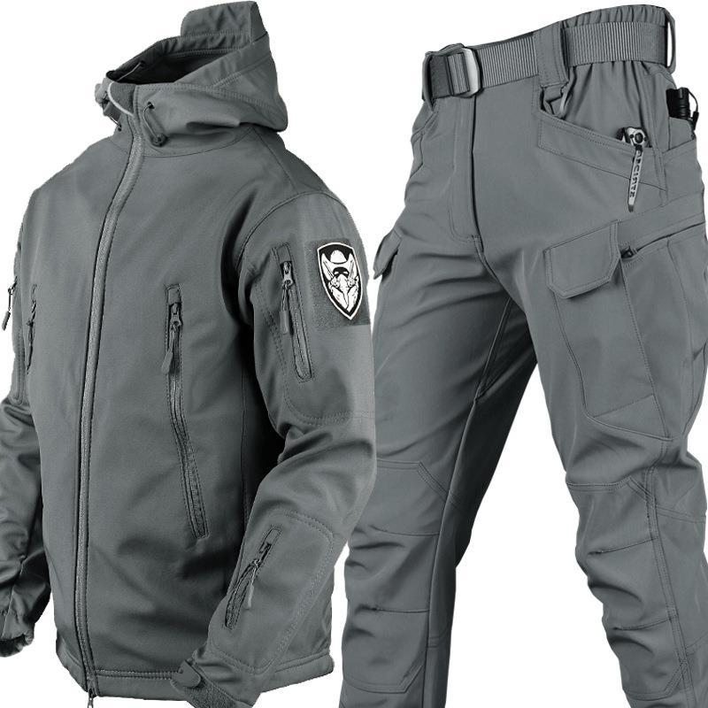 🧥❄️ Conjunto Táctico Softshell de Chaqueta y Pantalones – Impermeable, Antiviento y Aislante, Listo para Invierno y Terreno Exigente 🏔️🔥