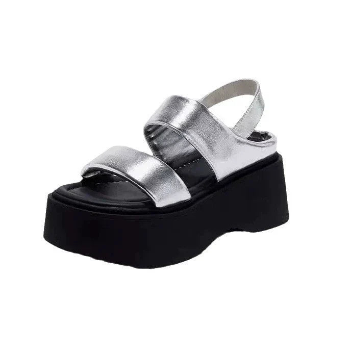 Sandalias de Plataforma Cuero Suave Aura Horizonte Vitalidad, Máximo Confort y Estilo Todo el Día
