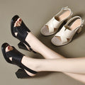Sandalias de Tacón Cuero Suave Aura Selene Horizonte, Estilo y Comodidad para Cada Paso