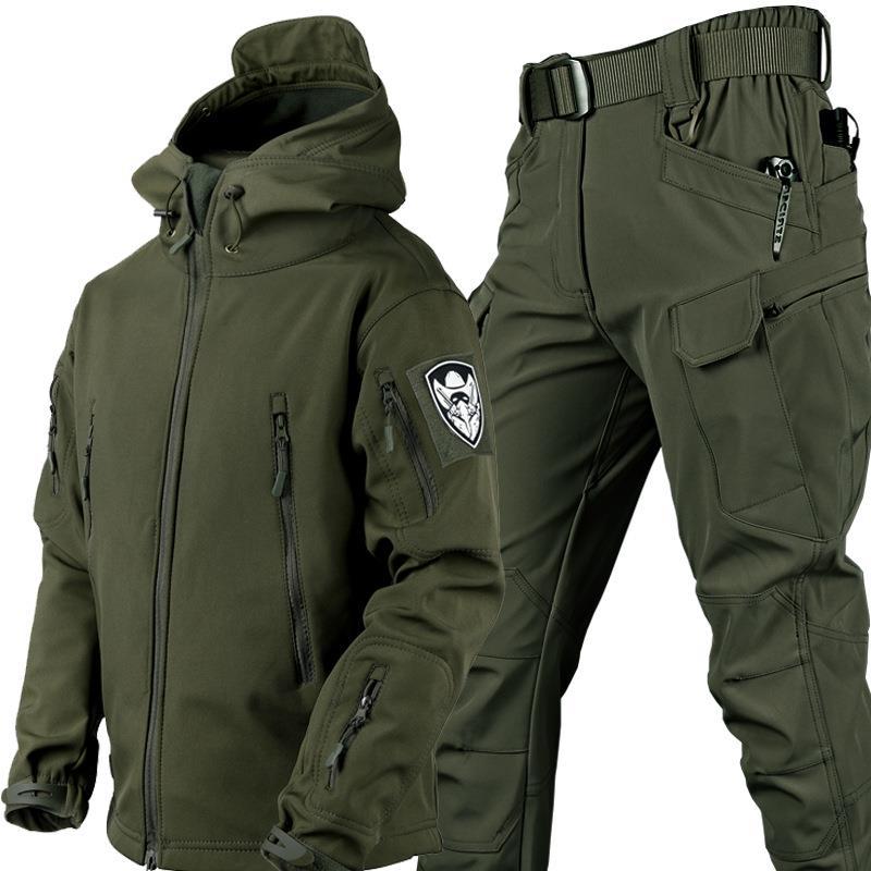 🧥❄️ Conjunto Táctico Softshell de Chaqueta y Pantalones – Impermeable, Antiviento y Aislante, Listo para Invierno y Terreno Exigente 🏔️🔥