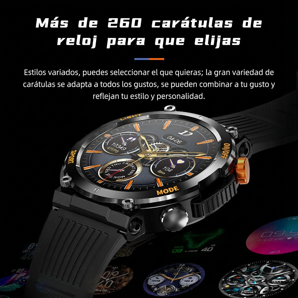 ⌚🔥 ¡50% OFF por Tiempo Limitado! Smartwatch Deportivo y para Exteriores Resistente al Agua – Ideal para Aventura y Ejercicio 💪🌧️