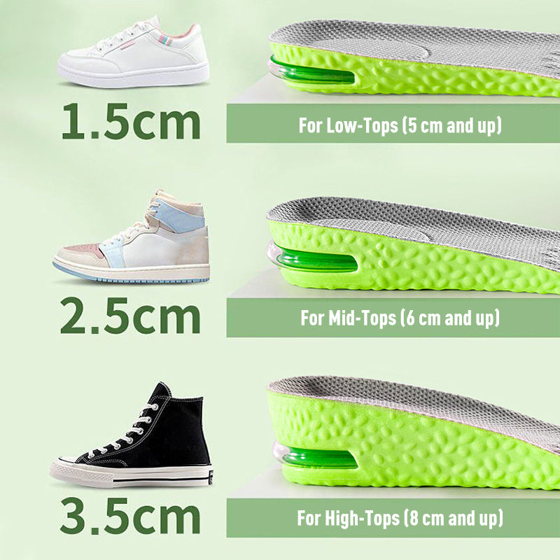 🔥 ¡50% DE DESCUENTO! ✨ Plantillas Cómodas con Cámara de Aire y Efecto de Aumento de Estatura – ¡Caminata Cómoda y con Estilo! 👟⬆️🌟