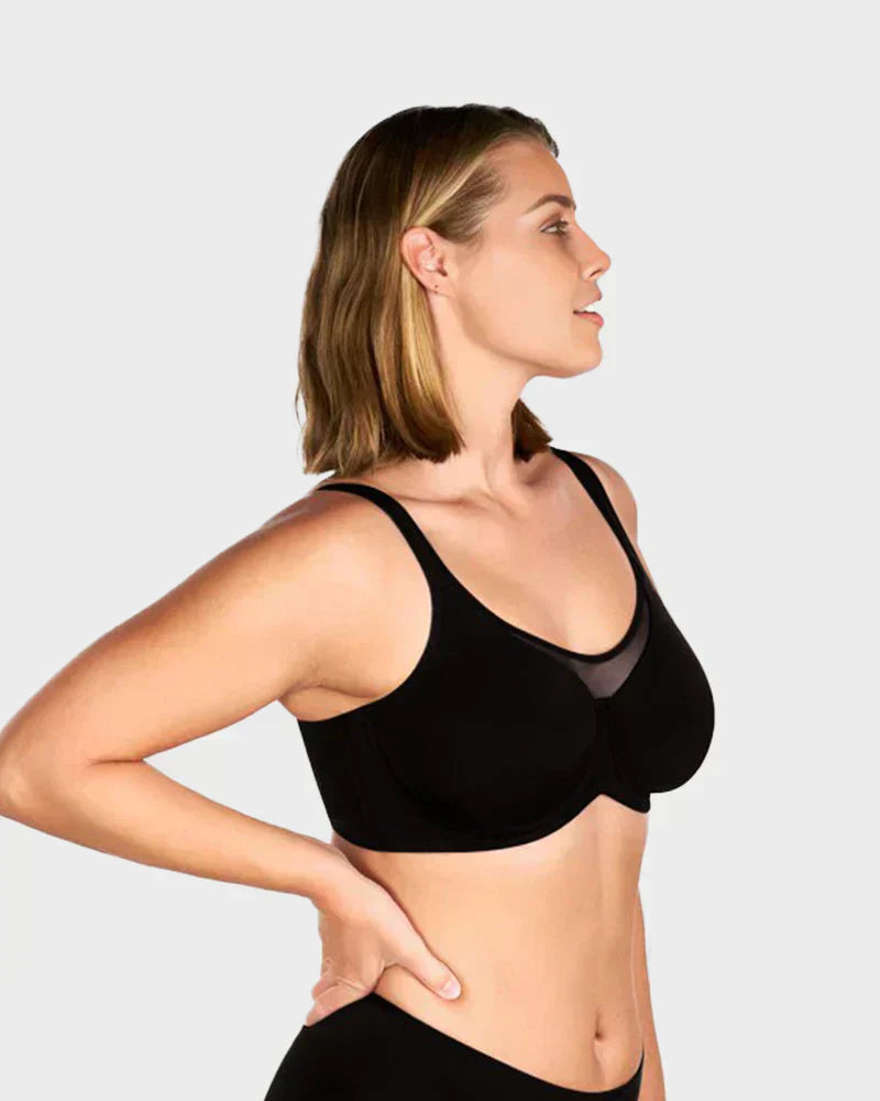 🌸✨ ¡OFERTA 50% OFF! Sujetador Elegante con Aros y Malla Transparente – Sujeción y Comodidad
