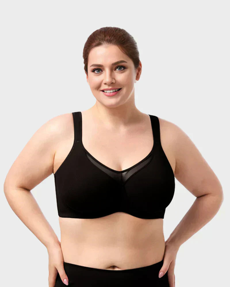 🌸✨ ¡OFERTA 50% OFF! Sujetador Elegante con Aros y Malla Transparente – Sujeción y Comodidad