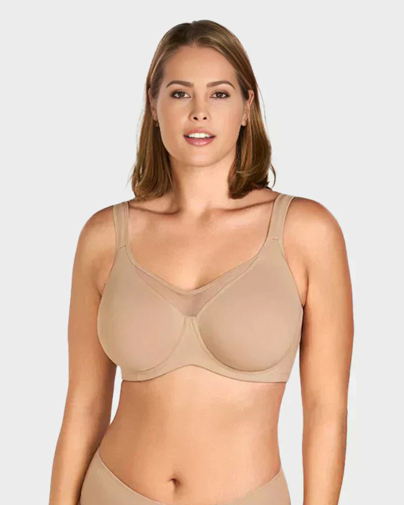 🌸✨ ¡OFERTA 50% OFF! Sujetador Elegante con Aros y Malla Transparente – Sujeción y Comodidad