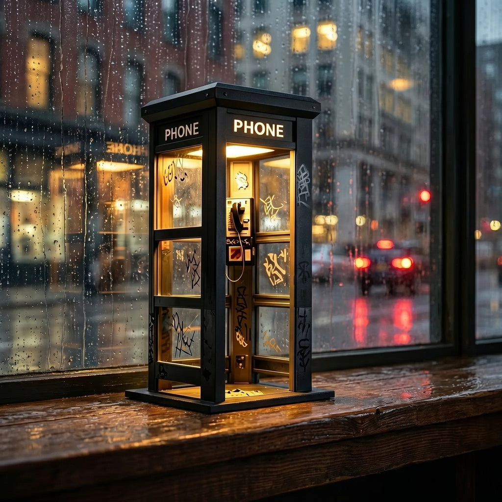 ☎️✨ ¡OFERTA 50% OFF! Lámpara Cabina Telefónica Urbana – Decoración Vintage Única