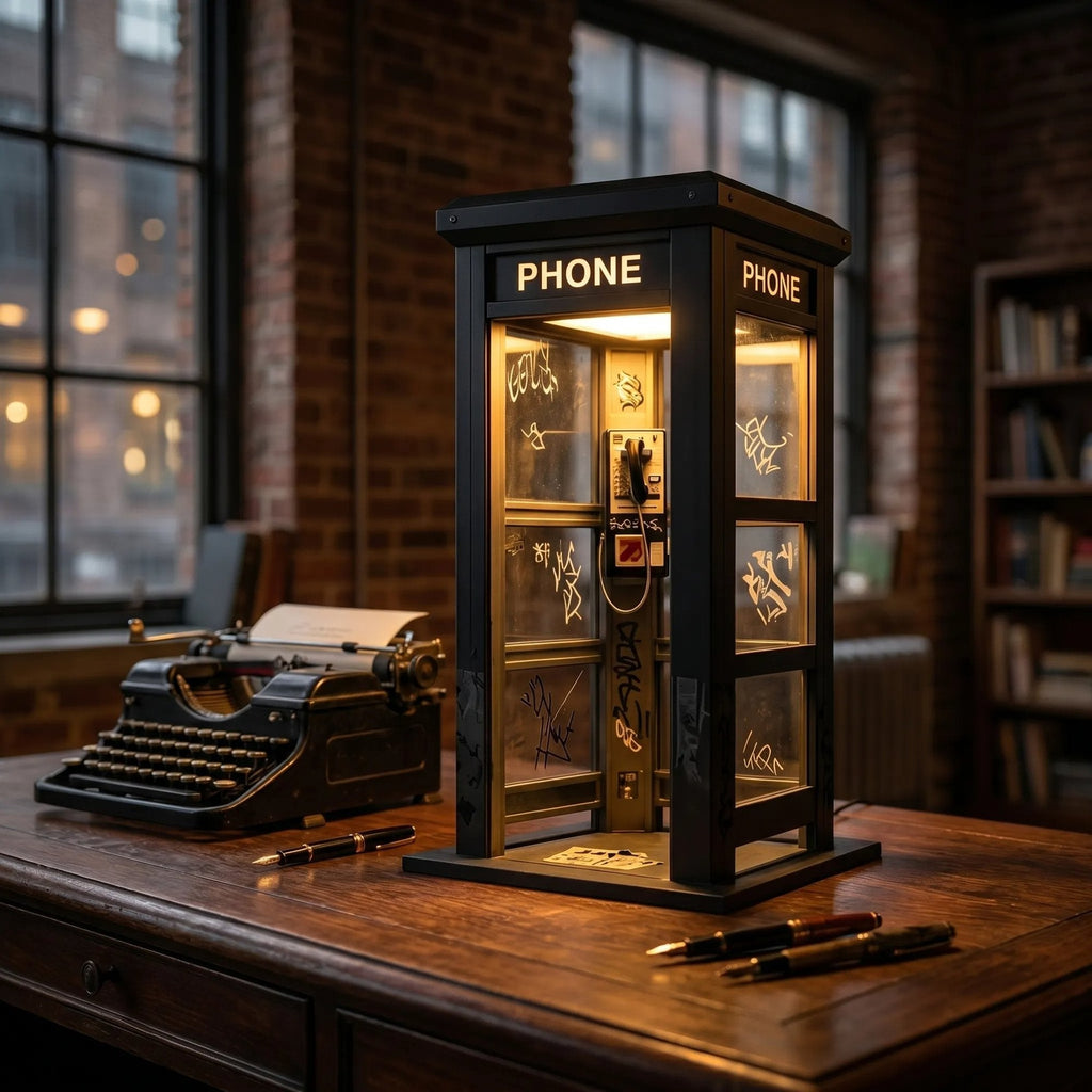 ☎️✨ ¡OFERTA 50% OFF! Lámpara Cabina Telefónica Urbana – Decoración Vintage Única