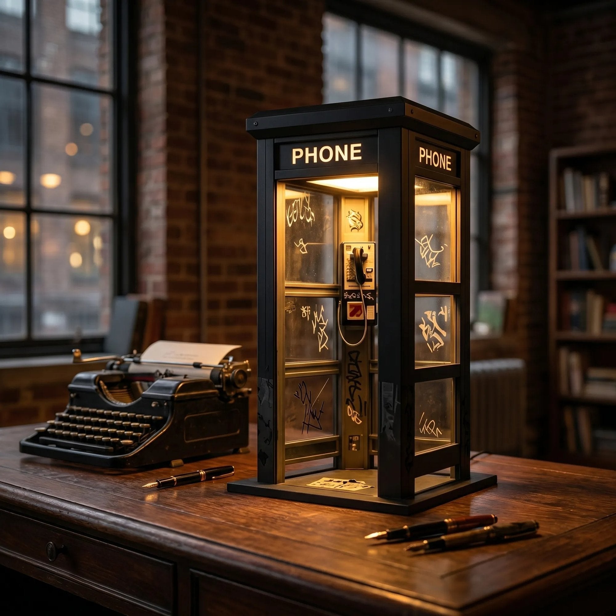 ☎️✨ ¡OFERTA 50% OFF! Lámpara Cabina Telefónica Urbana – Decoración Vintage Única