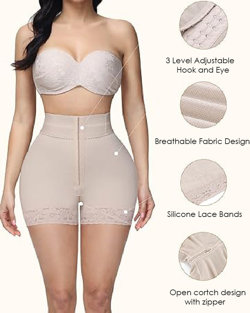 Shapshe® Shorts BBL de Doble Compresión de Cintura Alta con Panty de Control de Abdomen Medio