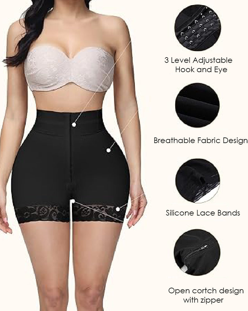 Shapshe® Shorts BBL de Doble Compresión de Cintura Alta con Panty de Control de Abdomen Medio