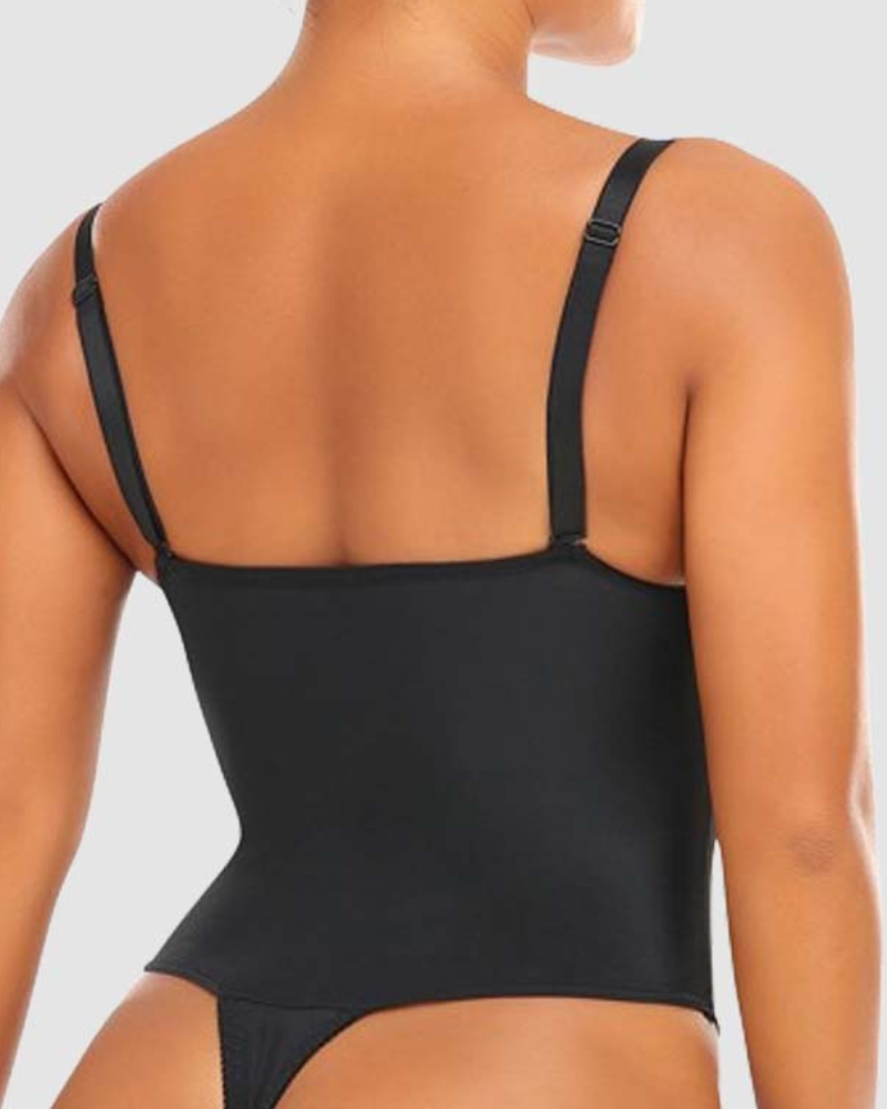 Sujetador Push Up Sin Espalda, Moldeador de Cintura, Levantador de Glúteos, Tanga, Body Modelador