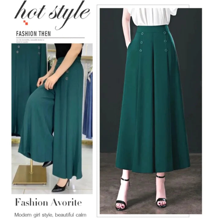 (50 % de descuento) Pantalones anchos plisados