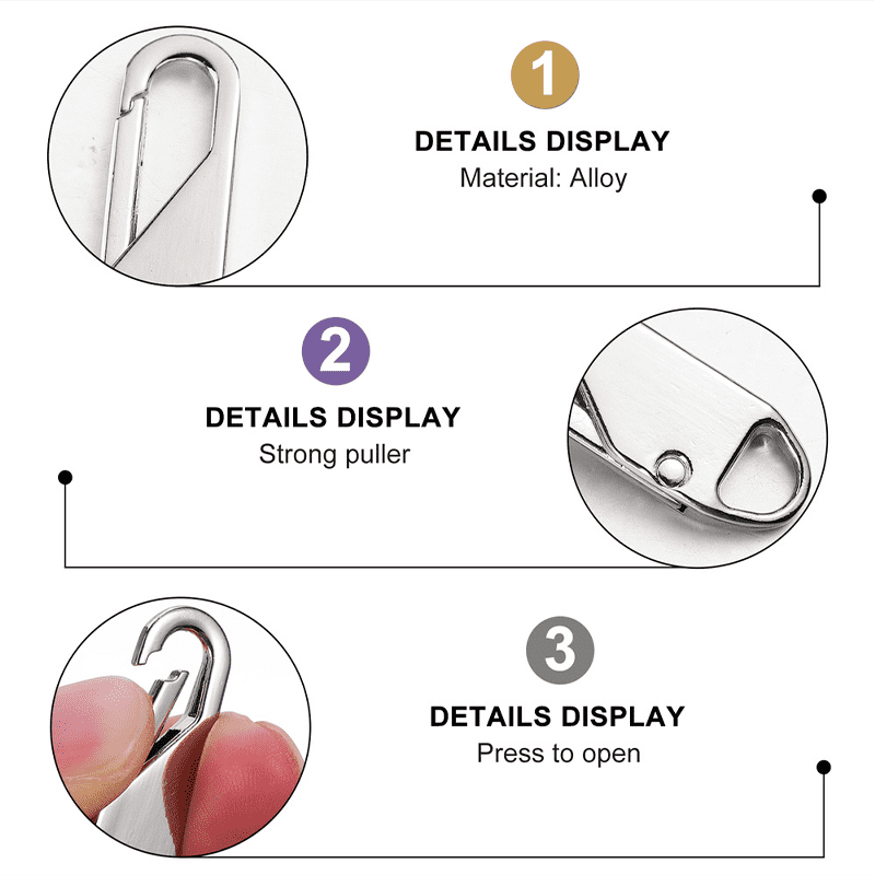 🧵✨ Tirador de Cremallera Universal Desmontable – Fácil de Instalar y Usar en Todo Tipo de Ropa y Accesorios
