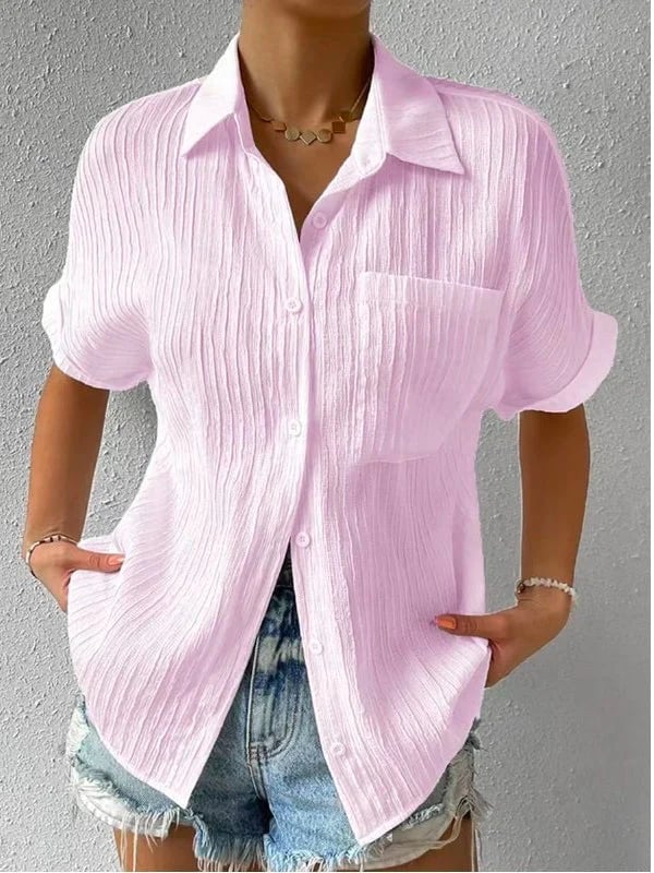 🔥 Camisa Casual de Cuello y Blusa Abotonada Suelta 2026 – Estilo Relajado y Versátil para Todo el Día 🌟👚