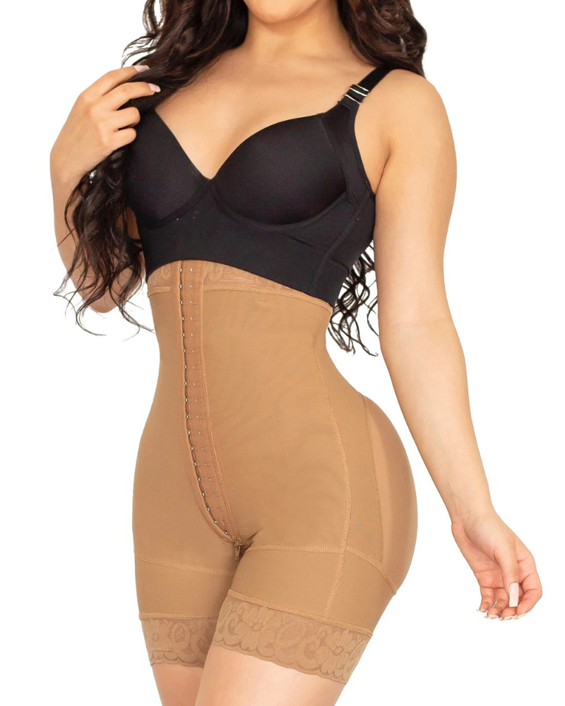 Shapshe® Shorts Moldeadores de Cintura Alta para Realzar Glúteos con Broche de Gancho y Ojal