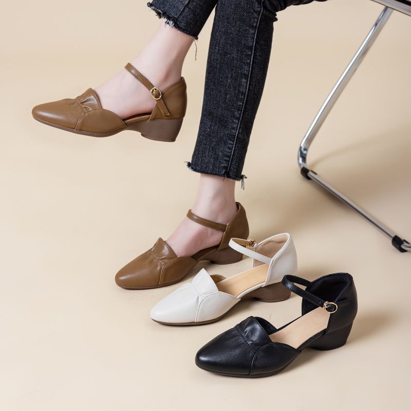 Sandalias de Cuña Cuero Suave Aura Camino Equilibrio, Confort Duradero y Soporte Superior