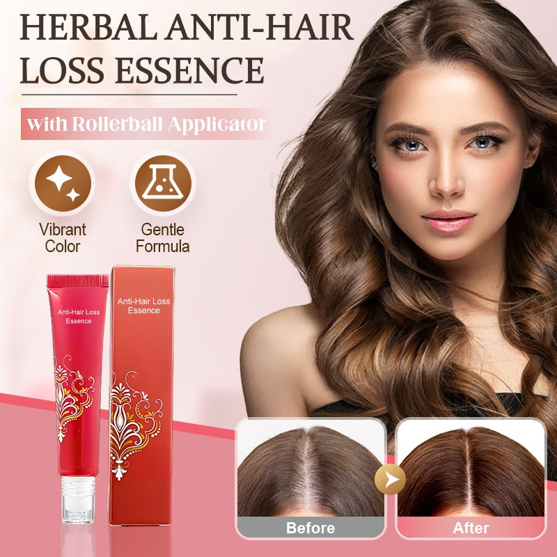 🌿✨ Esencia Herbaria Anticaída con Aplicador de Bola 💆‍♀️💚 Fortalece el Cabello • Estimula el Crecimiento • Cuidado Natural del Cuero Cabelludo 🌱💫