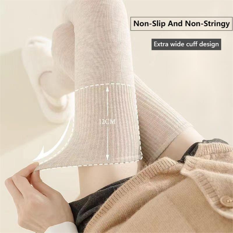 🧦❄️ Calcetines Térmicos Hasta la Rodilla para Mujer 100% Algodón – Súper Cálidos, Suaves y Perfectos para el Invierno ✨💖