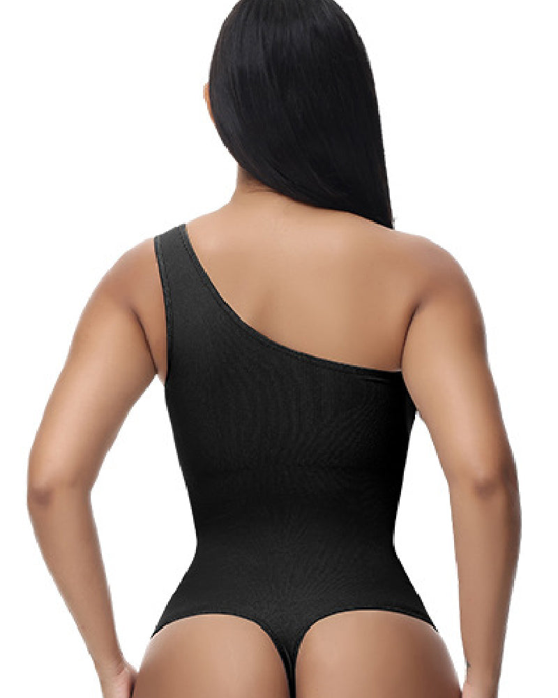 Shapshe® Body Ajustado Sexy de Una Sola Manga Sin Mangas con Textura Acanalada y Estilo Tank Top Elastizado