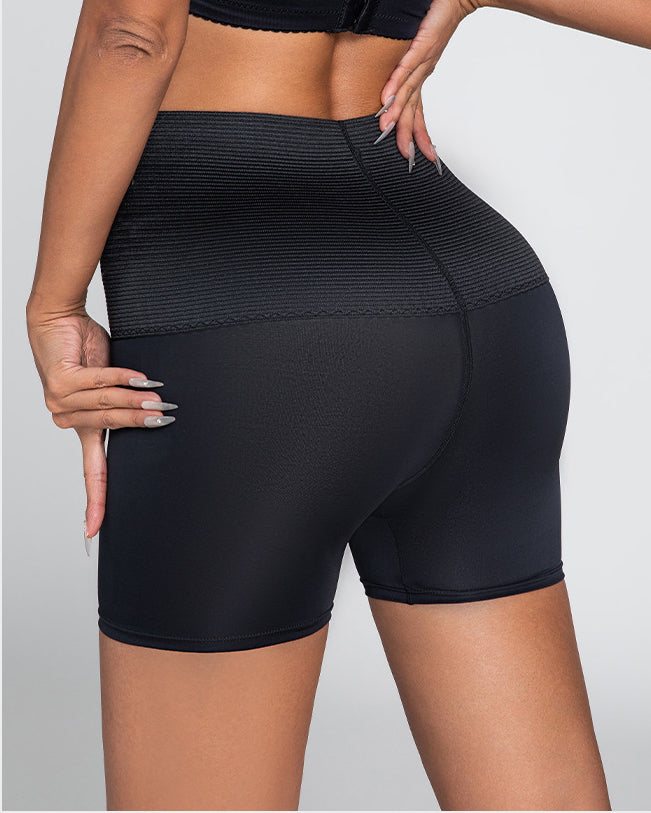Shorts moldeadores sin costuras de cintura alta con levantador de glúteos y control de abdomen slim