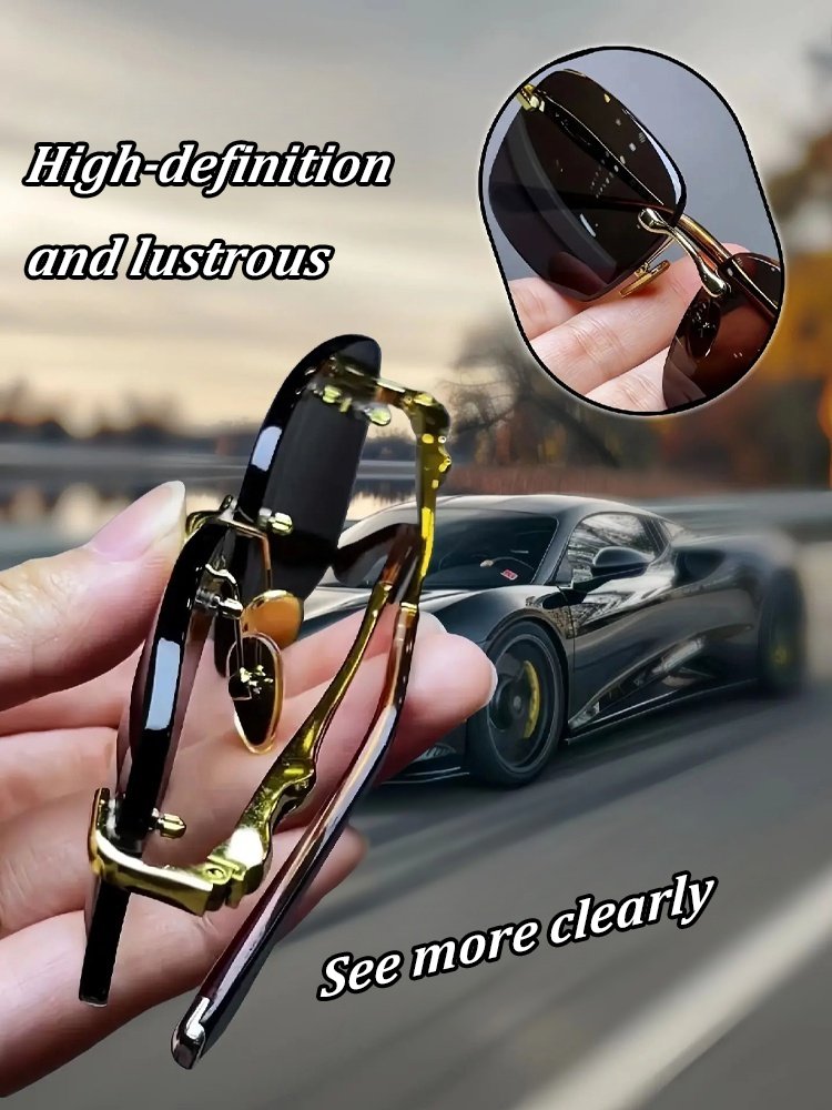 ⏰🔥 ¡50% DE DESCUENTO POR TIEMPO LIMITADO! 👓 Gafas de Sol Sin Montura Crystal Stone – Estilo y Protección UV 😎✨