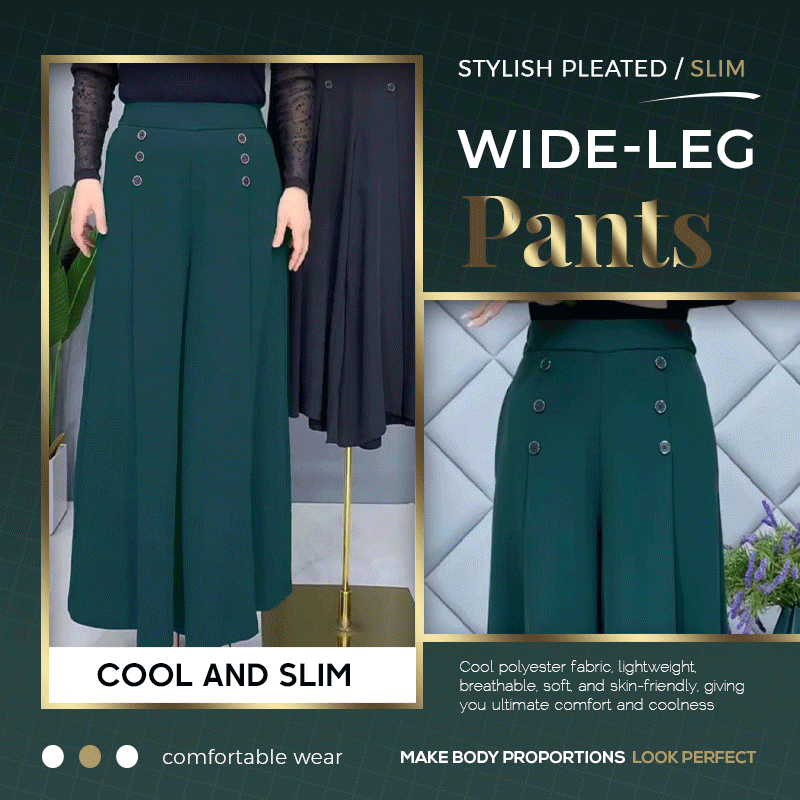 (50 % de descuento) Pantalones anchos plisados