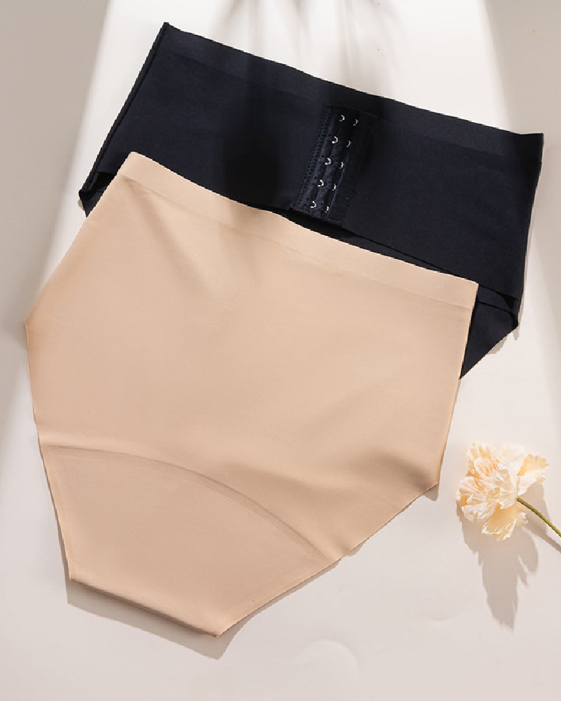 Calzones moldeadores femeninos de cintura media sin costuras con control de abdomen y cinturón con ganchos