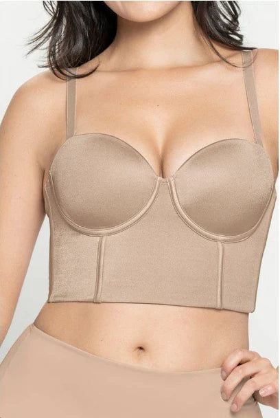 Sostén Moldeador Corset Sin Tirantes y Copa Completa